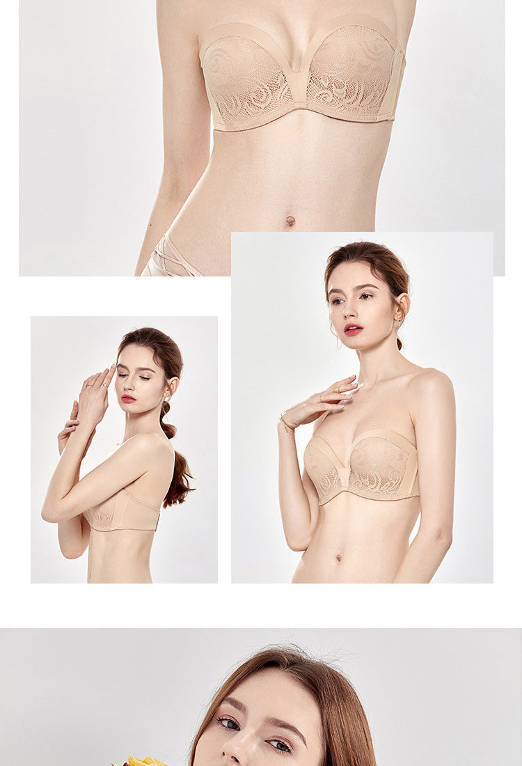 Gathered Non-slip Thin Large Size Invisible Underwear Wedding Dress
