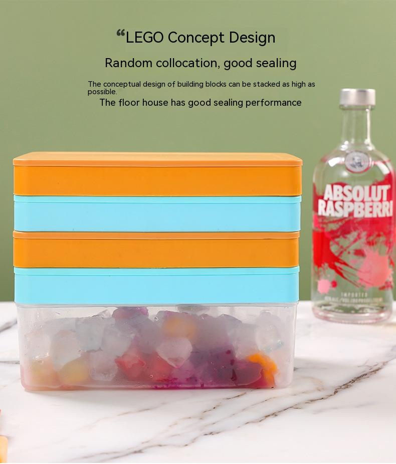 Summer New Silicone Ice Tray Food Grade Ice Cube Mold Large Capacity Ice Container Ice Box Refrigerator Artifact