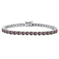 4mm Round Mystic Topaz Tennis Bracelet