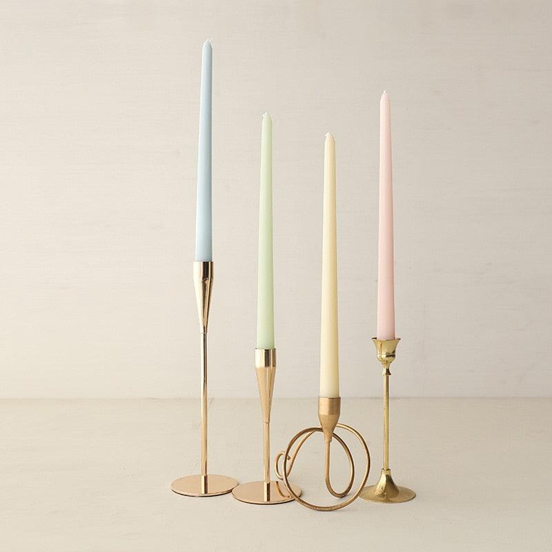4pc Unscented 12" Candles Colored Long Stick Candle Smokeless Home Wedding Centerpiece Birthday Candle Tall Taper Candles Dripless Unscented Dinner Candle Paraffin Wax Candles