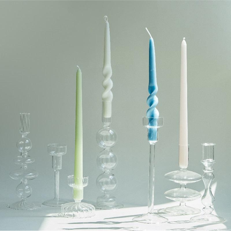 4pc Unscented 12" Candles Colored Long Stick Candle Smokeless Home Wedding Centerpiece Birthday Candle Tall Taper Candles Dripless Unscented Dinner Candle Paraffin Wax Candles