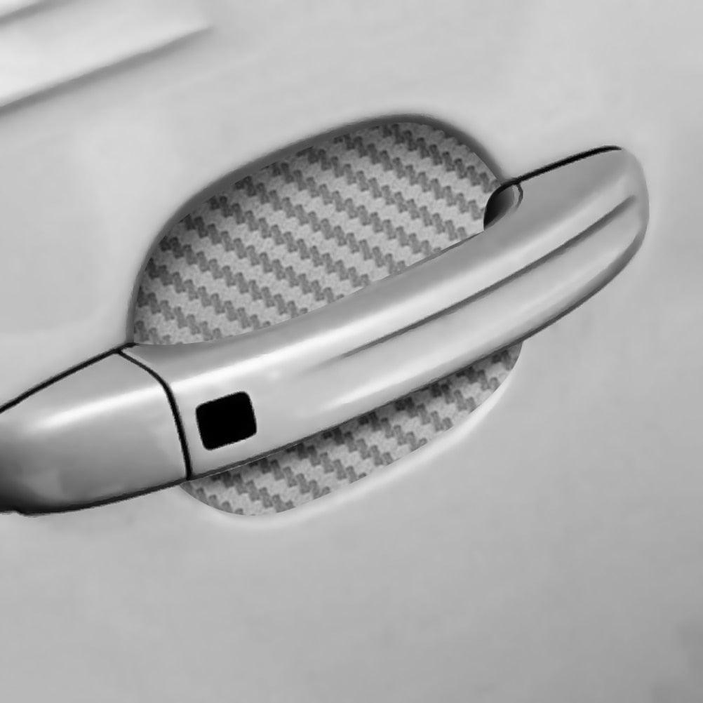 4pcs Universal Carbon Fiber Auto Car Door Handle Stickers Car Handle Protection Premium Car Door Cup Scratch Protector TPU Carbon Fiber Like 3D Stickers Universal Auto Door Cup Scratch Protection Cover Car Handle Anti Scratch Stickers Car Accessories
