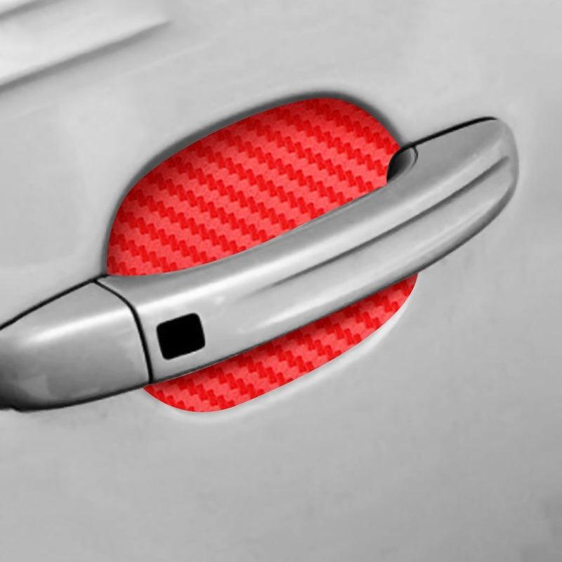 4Pcs/Set Car Door Sticker Carbon Fiber Scratches Resistant Cover Auto Handle Protection Film Exterior Styling Accessories New Car Door Handle Cup Scratch Protector Scratches Protective Films Clear Side Sticker Scratches Car Door Protector Films