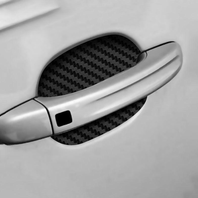 4Pcs/Set Car Door Sticker Carbon Fiber Scratches Resistant Cover Auto Handle Protection Film Exterior Styling Accessories New Car Door Handle Cup Scratch Protector Scratches Protective Films Clear Side Sticker Scratches Car Door Protector Films