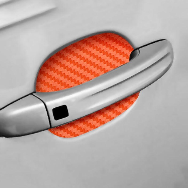 4Pcs/Set Car Door Sticker Carbon Fiber Scratches Resistant Cover Auto Handle Protection Film Exterior Styling Accessories New Car Door Handle Cup Scratch Protector Scratches Protective Films Clear Side Sticker Scratches Car Door Protector Films
