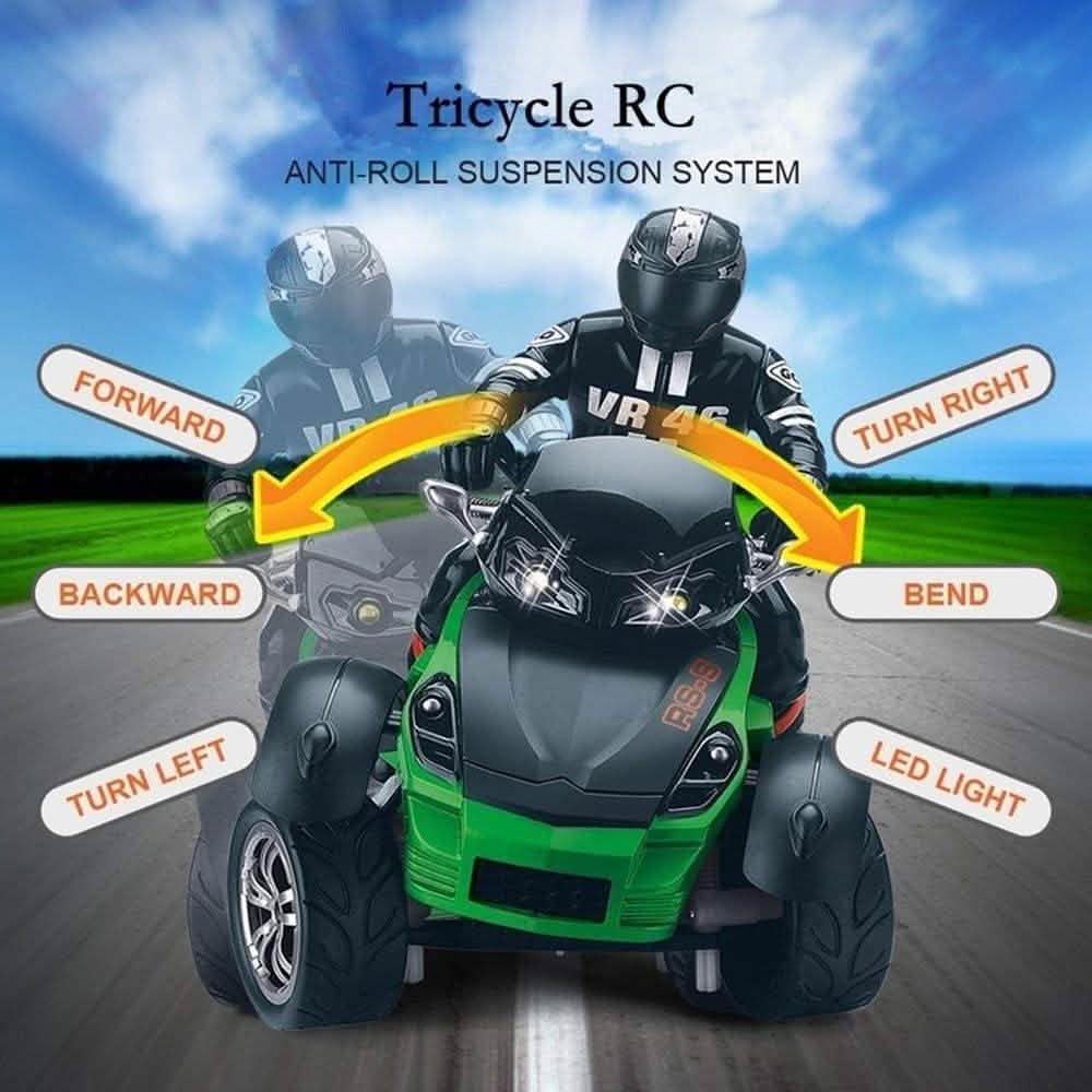 4WD Off-Road 3-Wheel Drifting Stunt RC Motorcycle