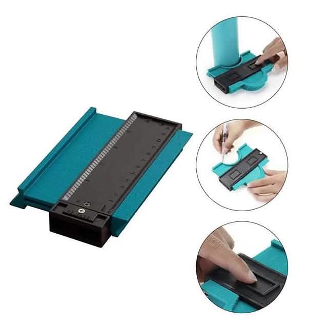 5" Contour Profile Gauge Tiling Laminate Tiles Edge Shaping Wood Measure Ruler