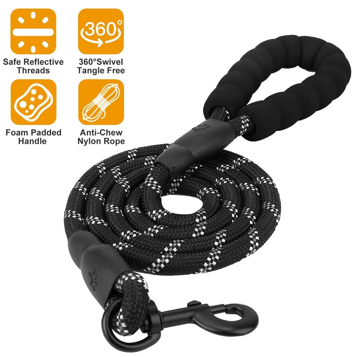 5 Ft. Dog Leash with Foam Handle
