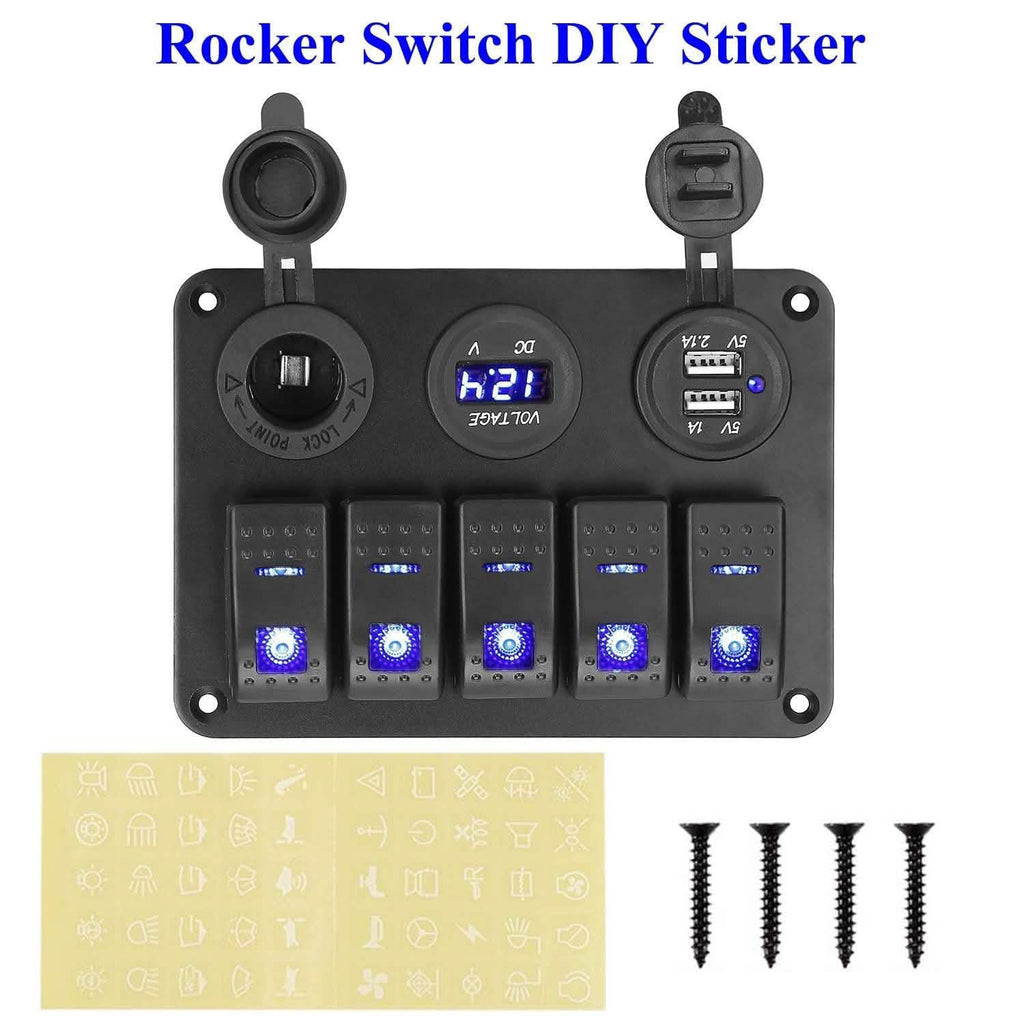 5 Gang Marine Panel Switch