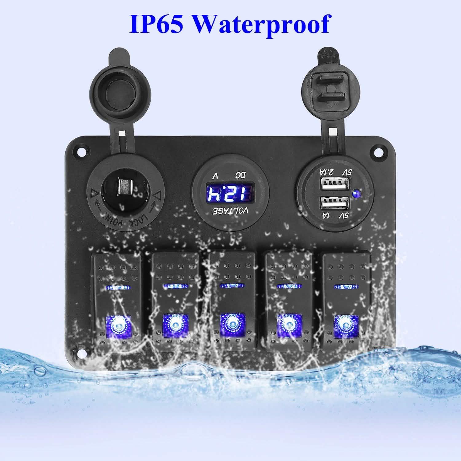 5 Gang Marine Panel Switch