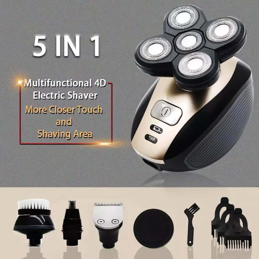 5-in-1 4D Rotary Electric Shaver Beard Trimmer