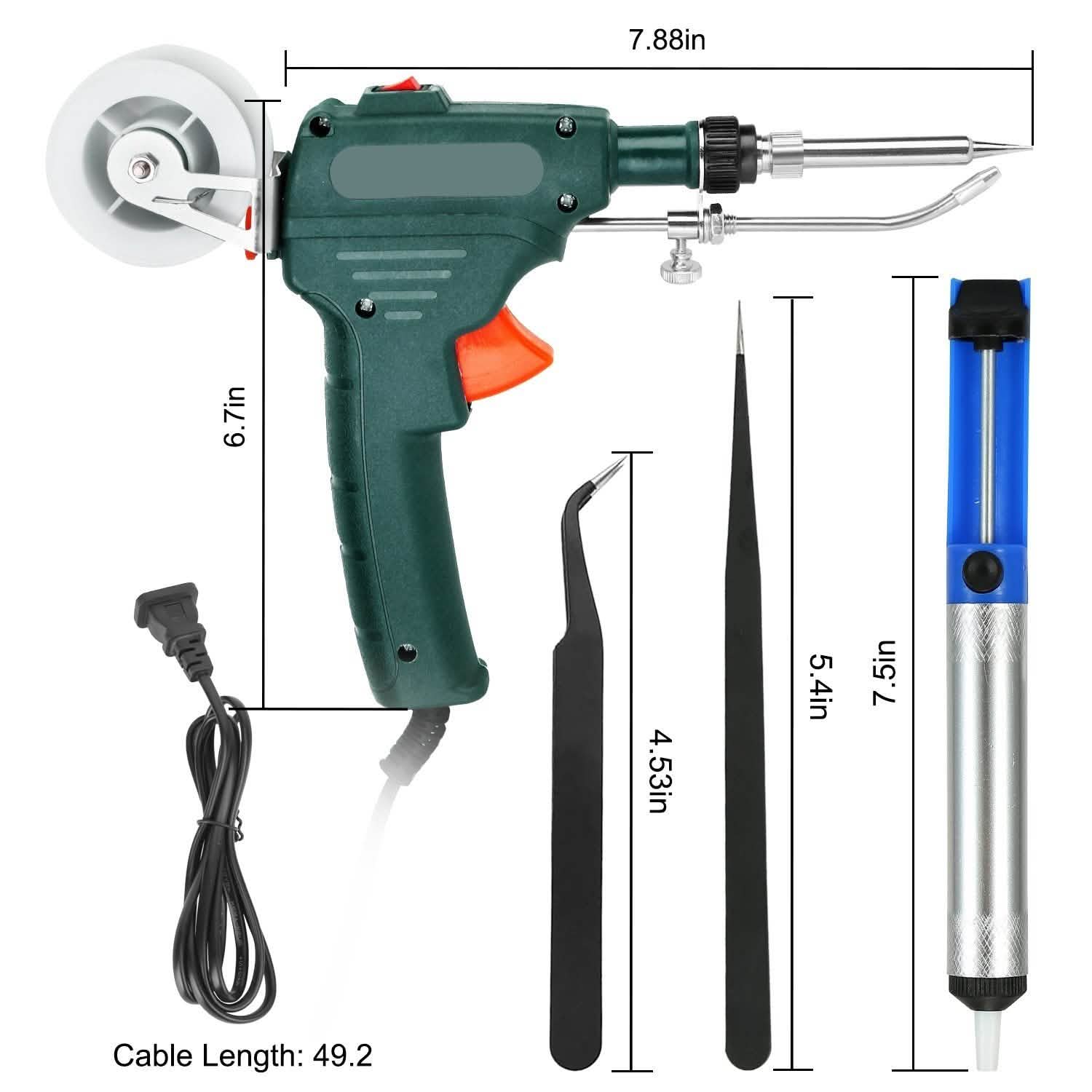 5-in-1 Automatic Hand-Held Soldering Iron Gun Kit
