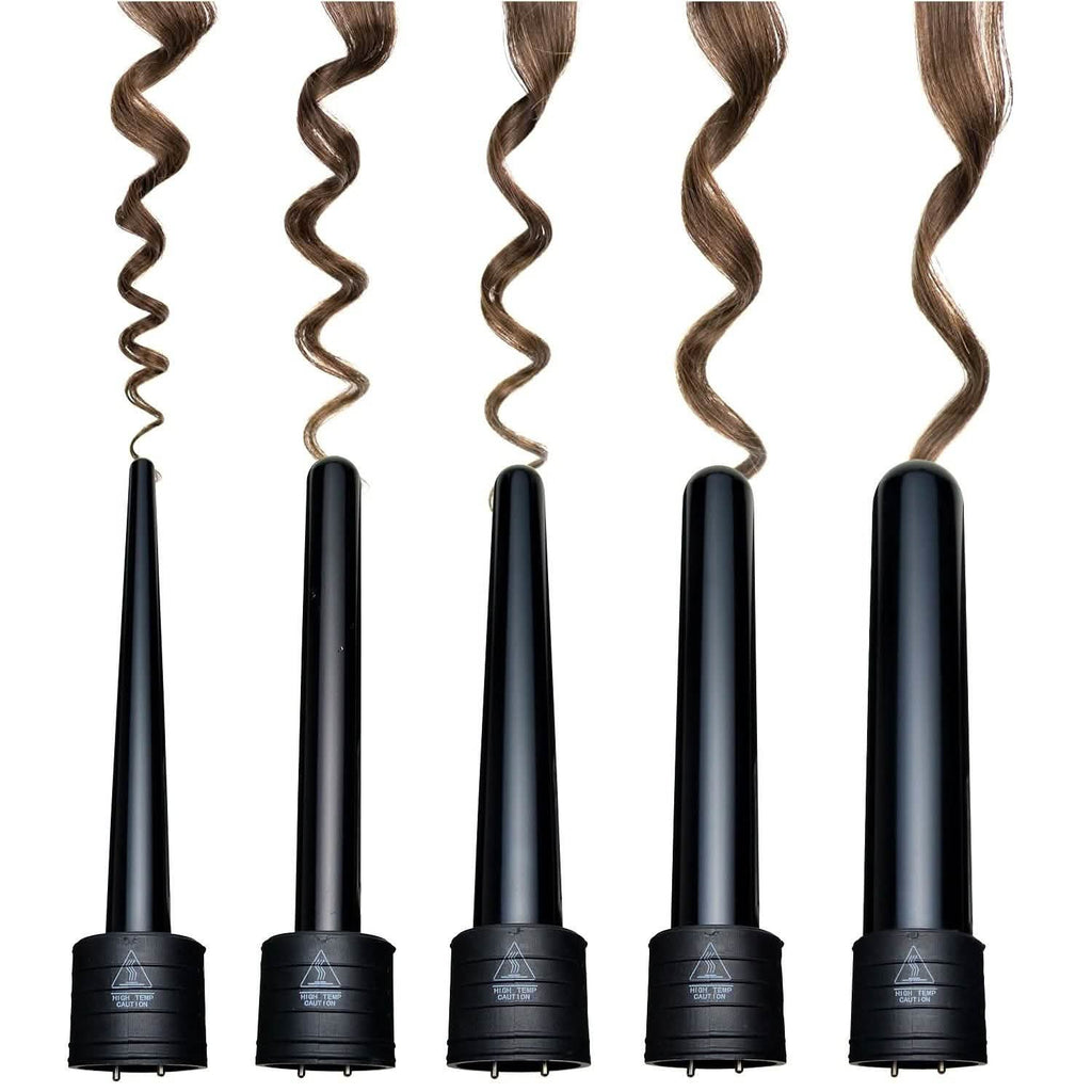 5-in-1 Curling Iron Wand Set Hair Curler Set With 5 Interchangeable Barrels Roller