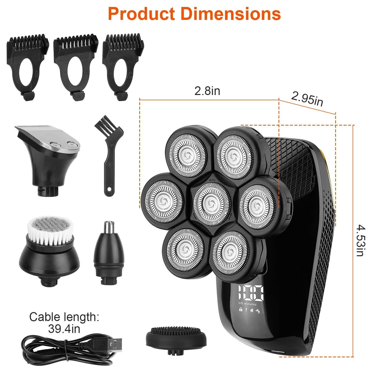 5-in-1 Rechargeable Cordless Trimmer Shaver Kit