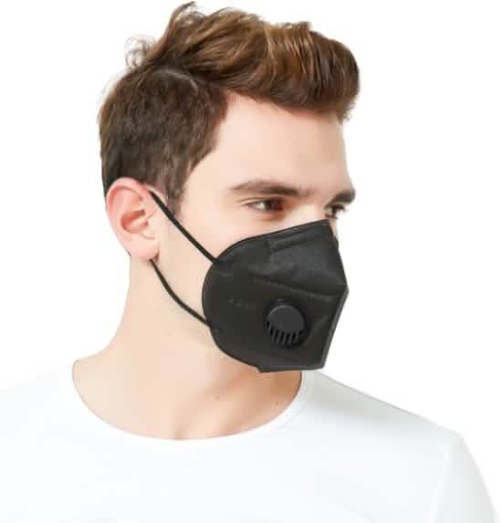 5 Layers KN95 Face Mask with Breathing Valve