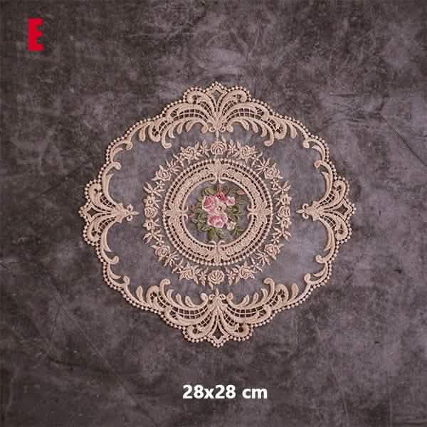 5-Pack: 3 Styles Vintage Lace Embroidery Placemat