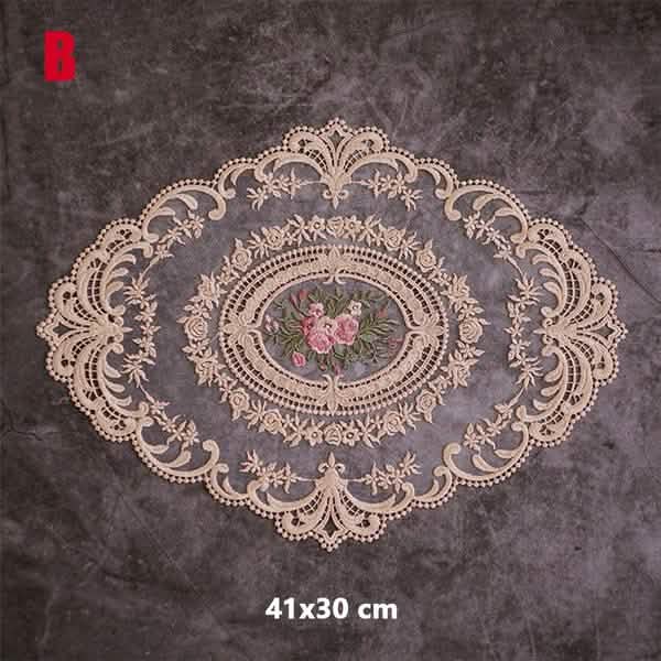 5-Pack: 3 Styles Vintage Lace Embroidery Placemat