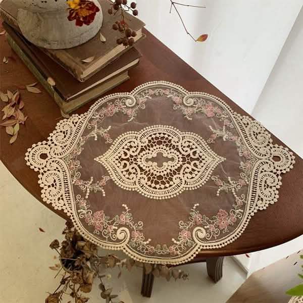 5-Pack: 3 Styles Vintage Lace Embroidery Placemat