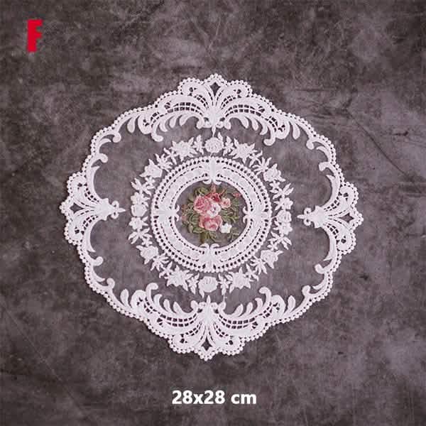 5-Pack: 3 Styles Vintage Lace Embroidery Placemat