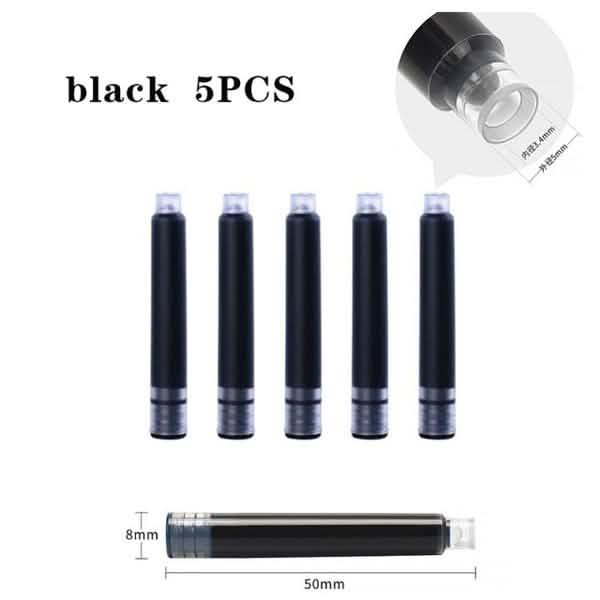 5-Pack: Fashion Color Student Office Fountain Pen School Stationery Supplies Ink Pens