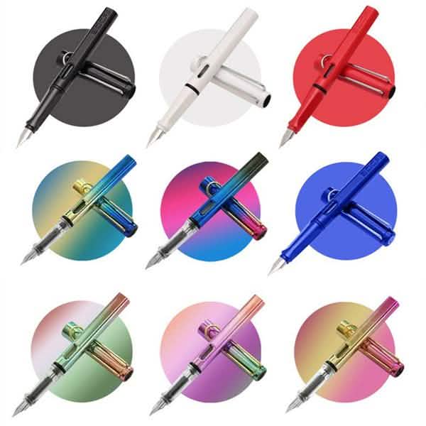 5-Pack: Fashion Color Student Office Fountain Pen School Stationery Supplies Ink Pens