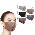 5-Pack: Fashionable Cotton Face Masks with Adjustable Ear Loops