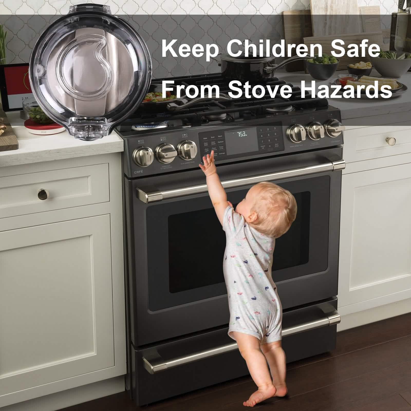 5-Pack: Kitchen Gas Electric Stove Knob Safety Covers