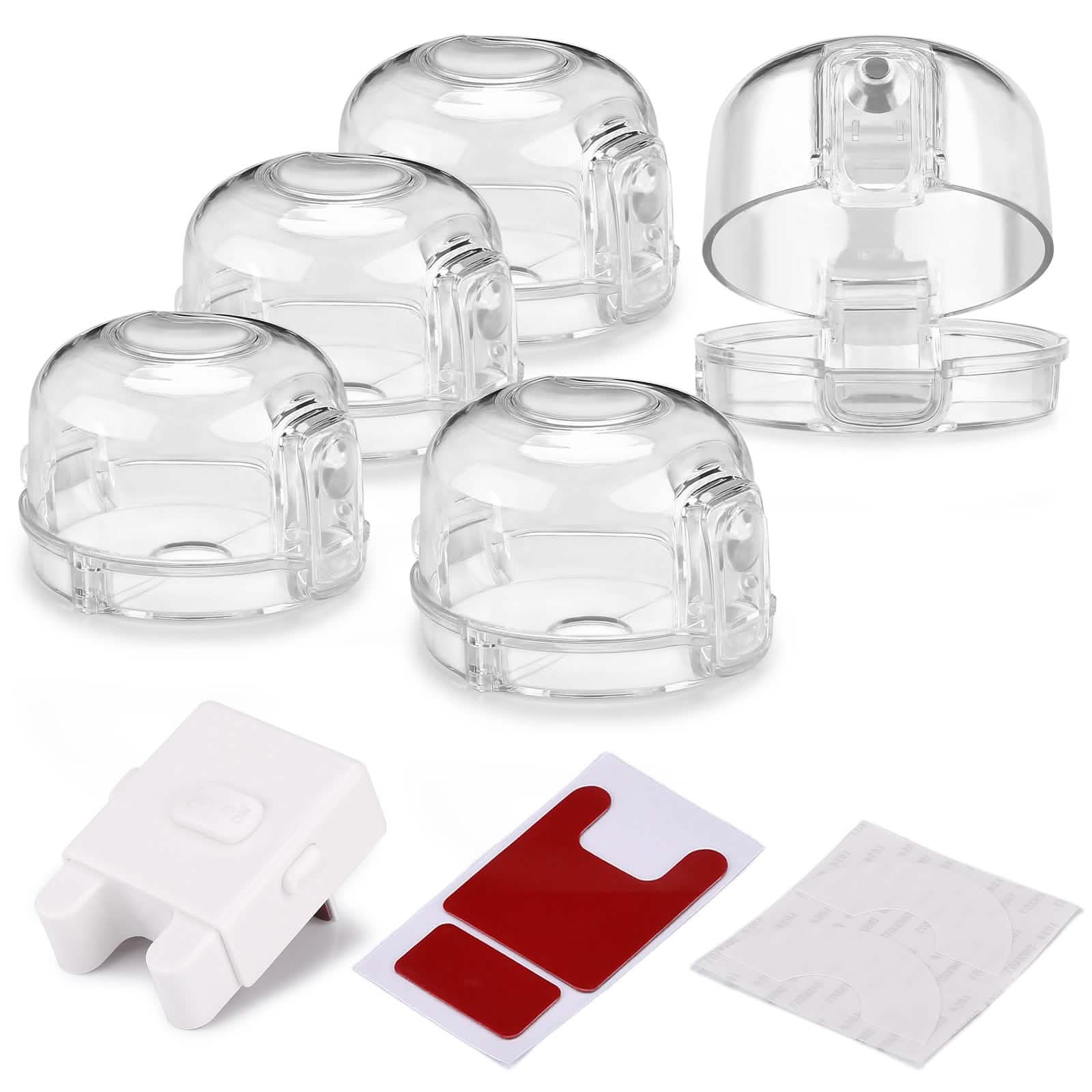 5-Pack: Kitchen Gas Electric Stove Knob Safety Covers
