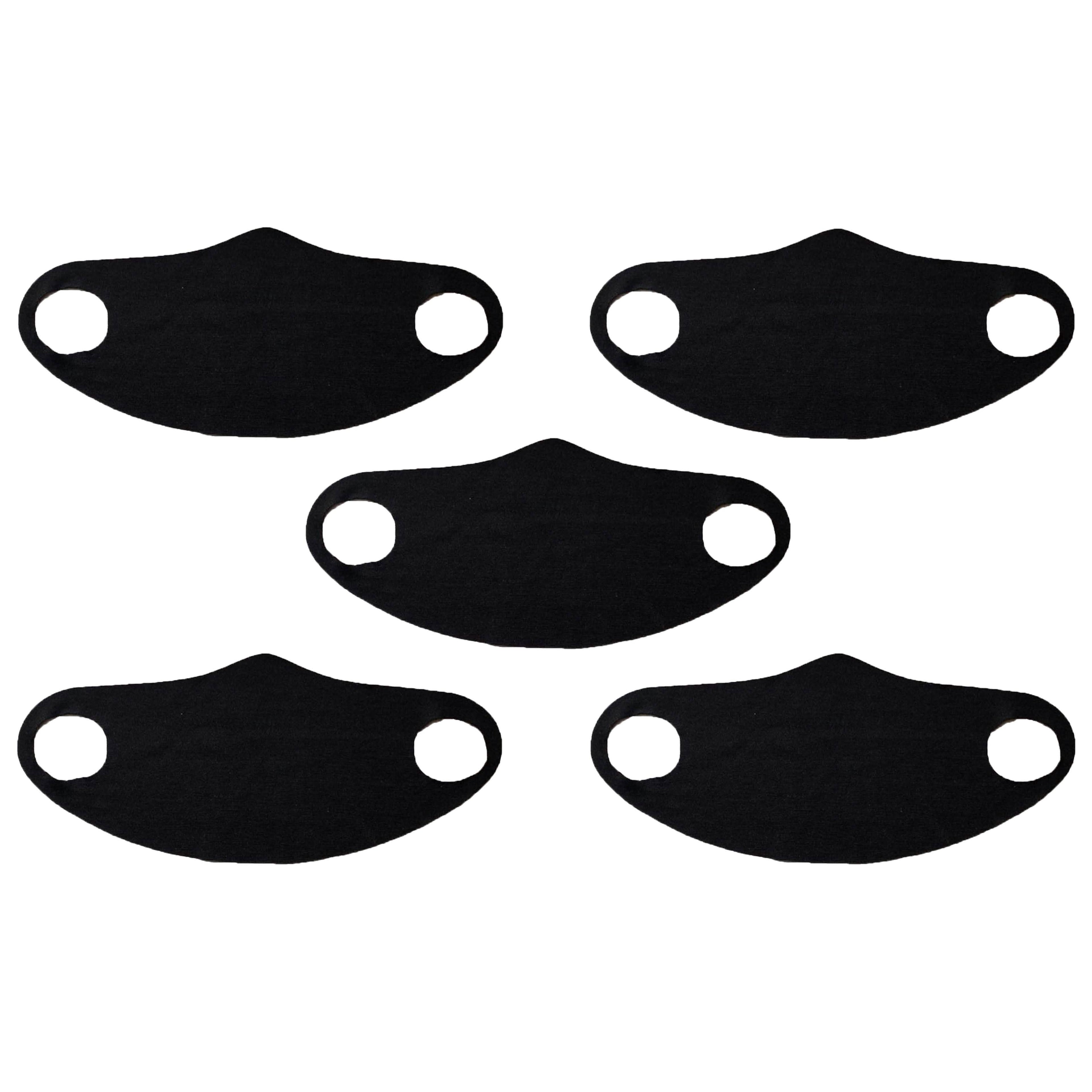 5-Pack: Men's & Women's Washable Reusable Stretch Fabric Seamless Face Mask