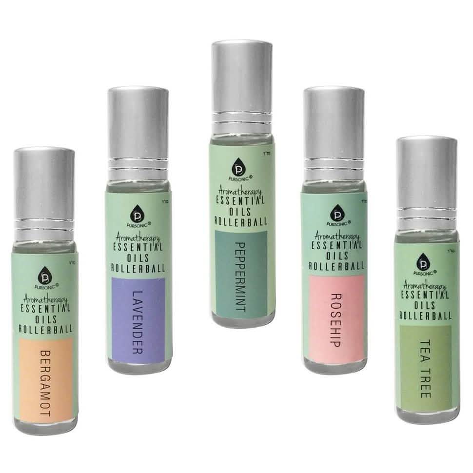 5-Pack: Pursonic Aromatherapy Essential Oils Rollerball
