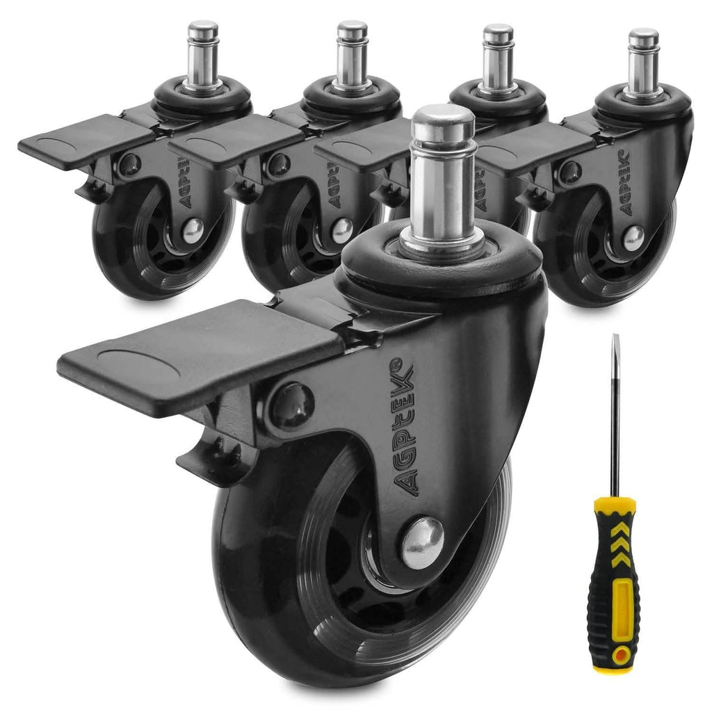 5-Pack: Replacement Office Chair Casters