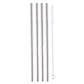 5-Pack: Stainless Steel Bend Or Straight Drinking Straws