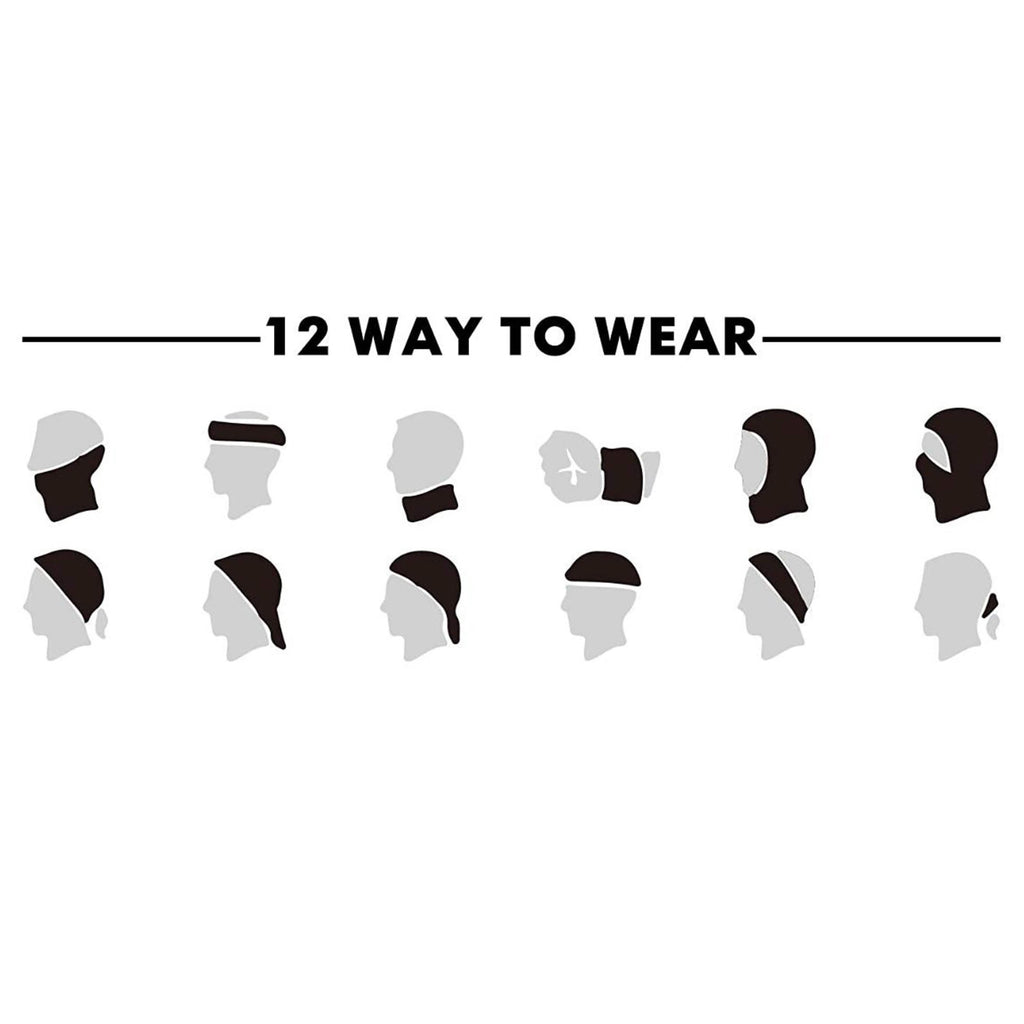 5-Pack: Unisex Moisture Wicking Gaiter Face Neck Scarf Bandanna