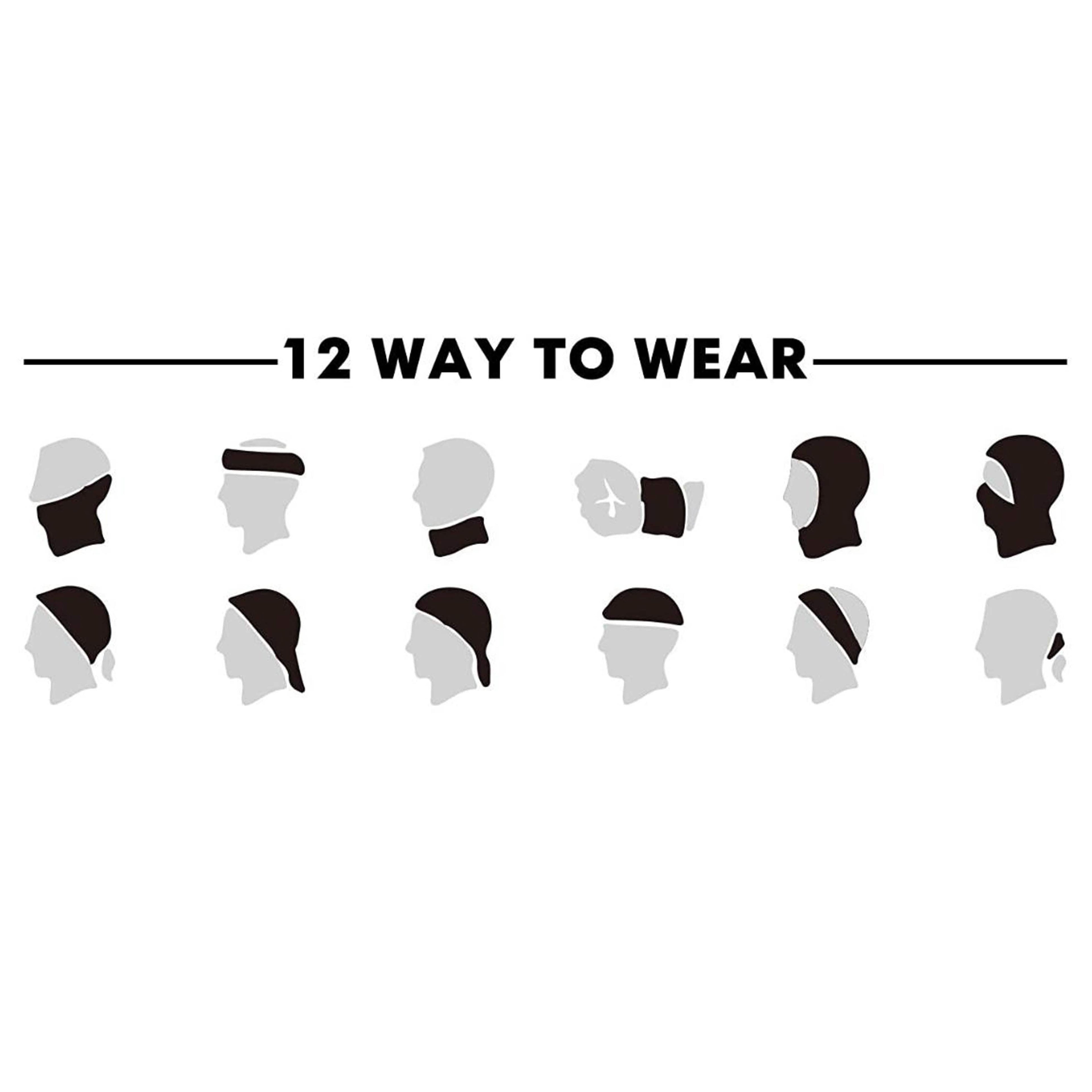 5-Pack: Unisex Moisture Wicking Gaiter Face Neck Scarf Bandanna