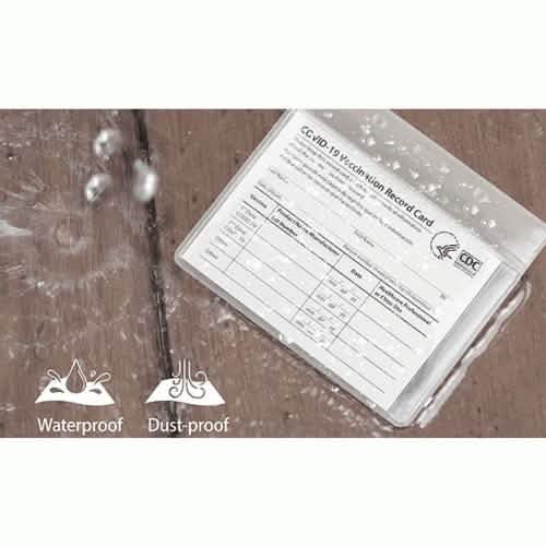 5-Pack: Waterproof Clear Sleeve CDC Vaccination Card Immunization Record Holder