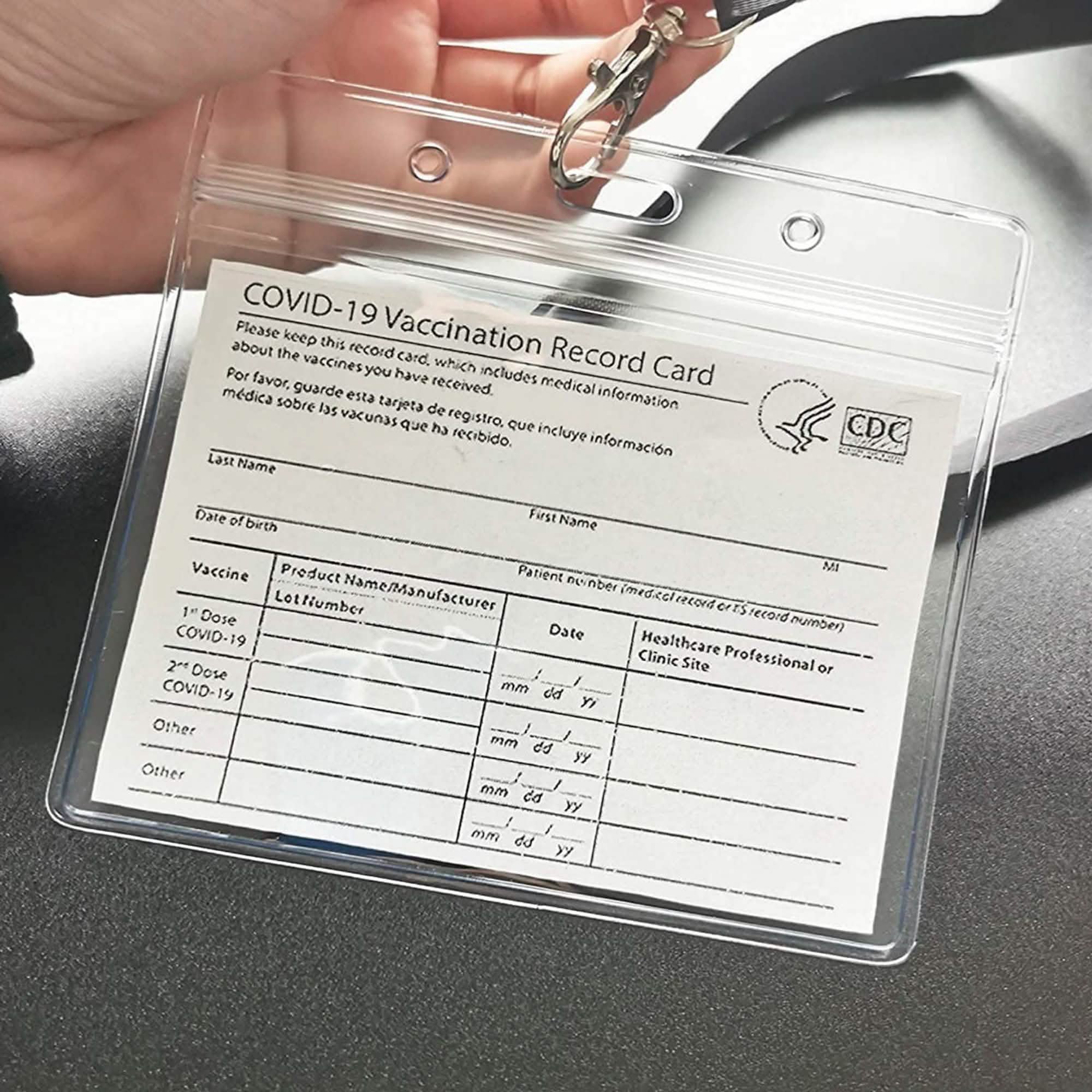 5-Pack: Waterproof Clear Sleeve CDC Vaccination Card Immunization Record Holder