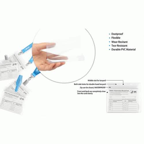5-Pack: Waterproof Clear Sleeve CDC Vaccination Card Immunization Record Holder