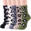 5-Pair: Womens Fuzzy Socks Winter Slipper Socks