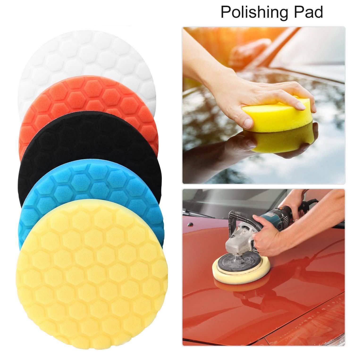 5-Piece: Car Polishing Sponge Pads