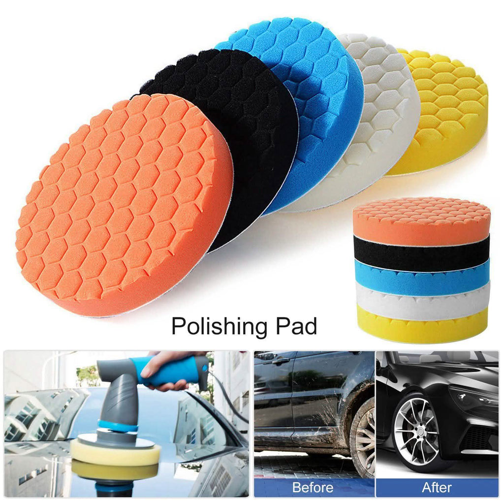 5-Piece: Car Polishing Sponge Pads