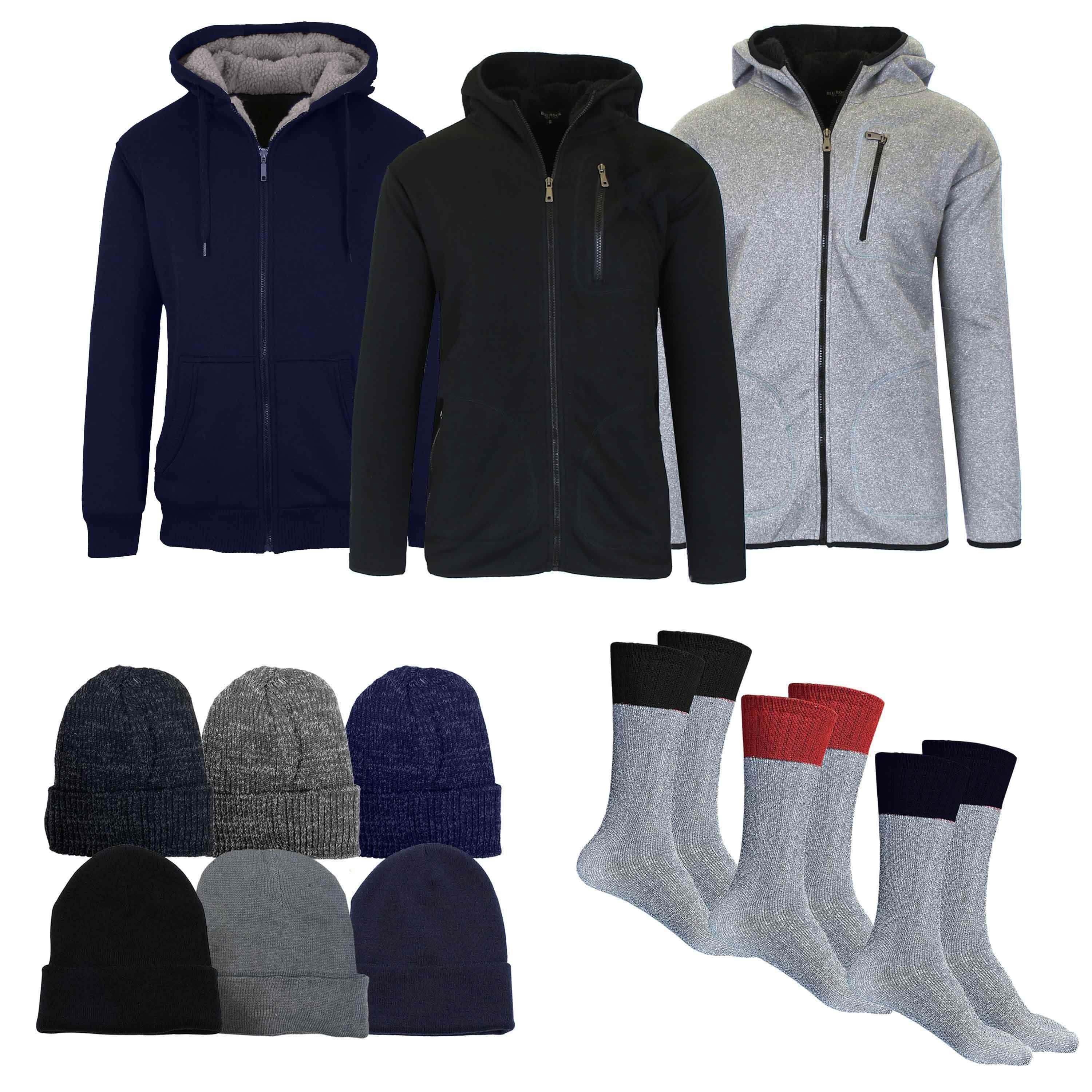 5-Piece: Men's Sherpa Winter Gift Set