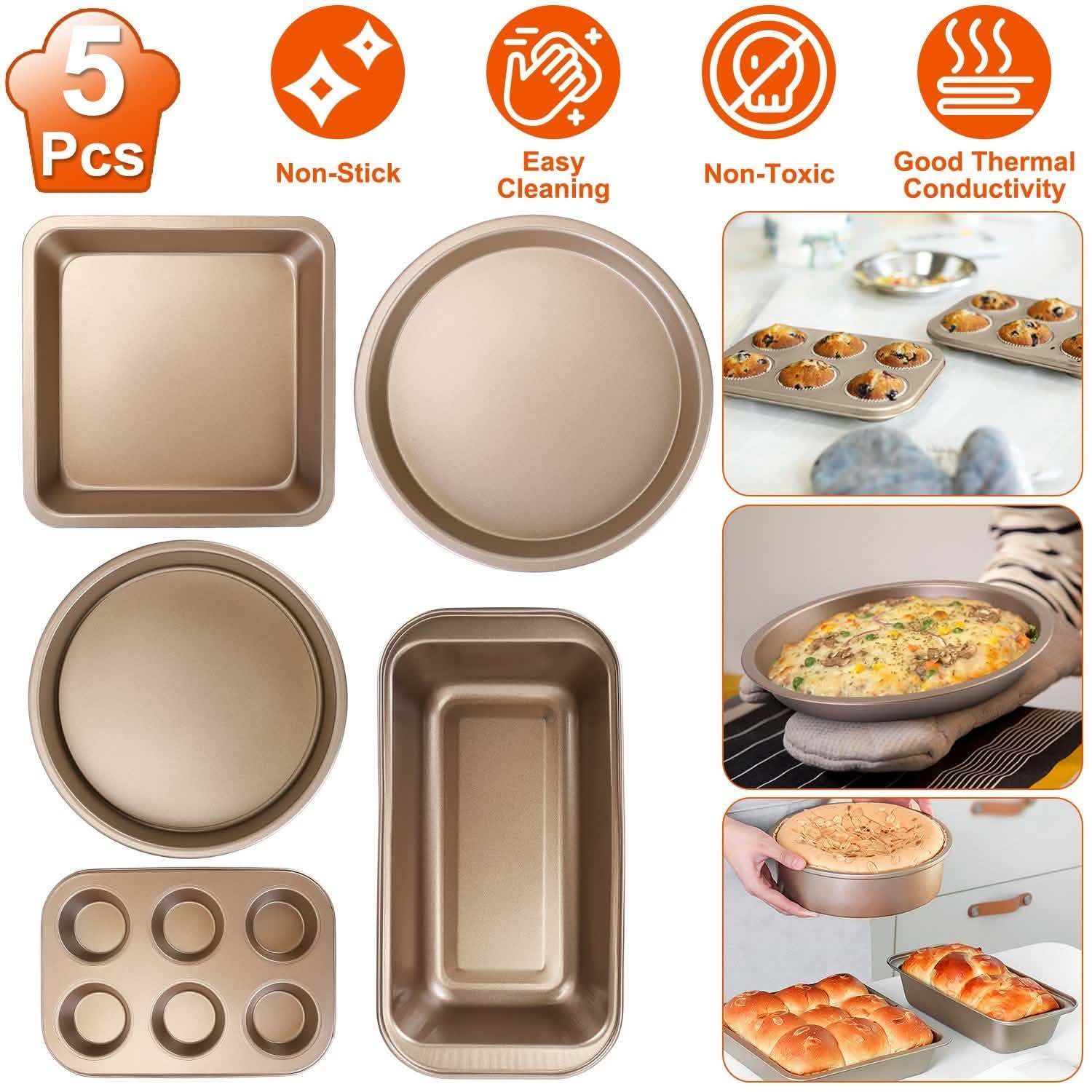 5-Piece: Nonstick Bakeware Set