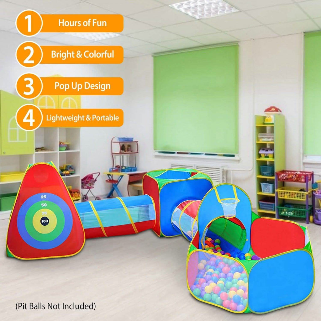 5-Piece: Pop Up Playhouse Kids Ball Pit Tents