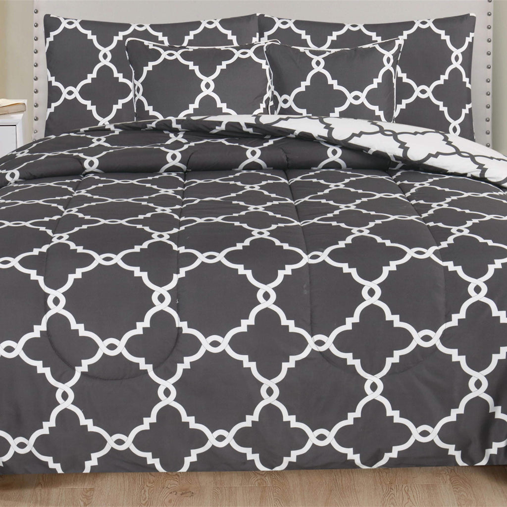 5-Piece: Reversible Comforter Set
