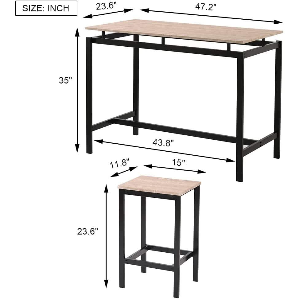 5-Piece Set: Kitchen Table and Chairs Set