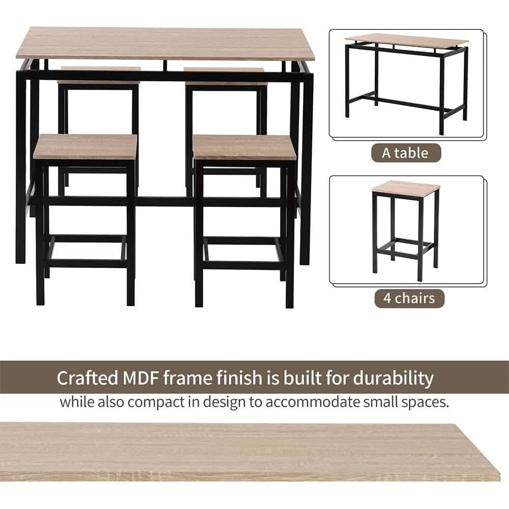5-Piece Set: Kitchen Table and Chairs Set