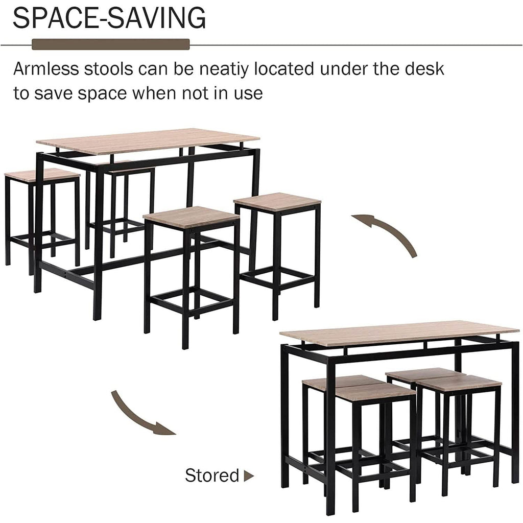 5-Piece Set: Kitchen Table and Chairs Set