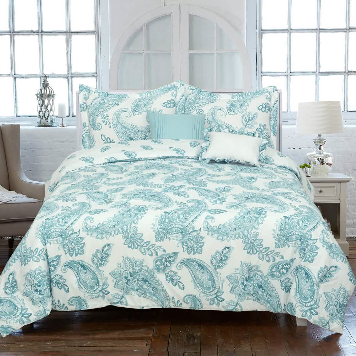 5-Piece Set: Sloane Street Aruba Paisley Comforter Set