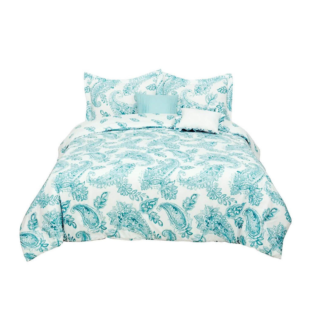 5-Piece Set: Sloane Street Aruba Paisley Comforter Set