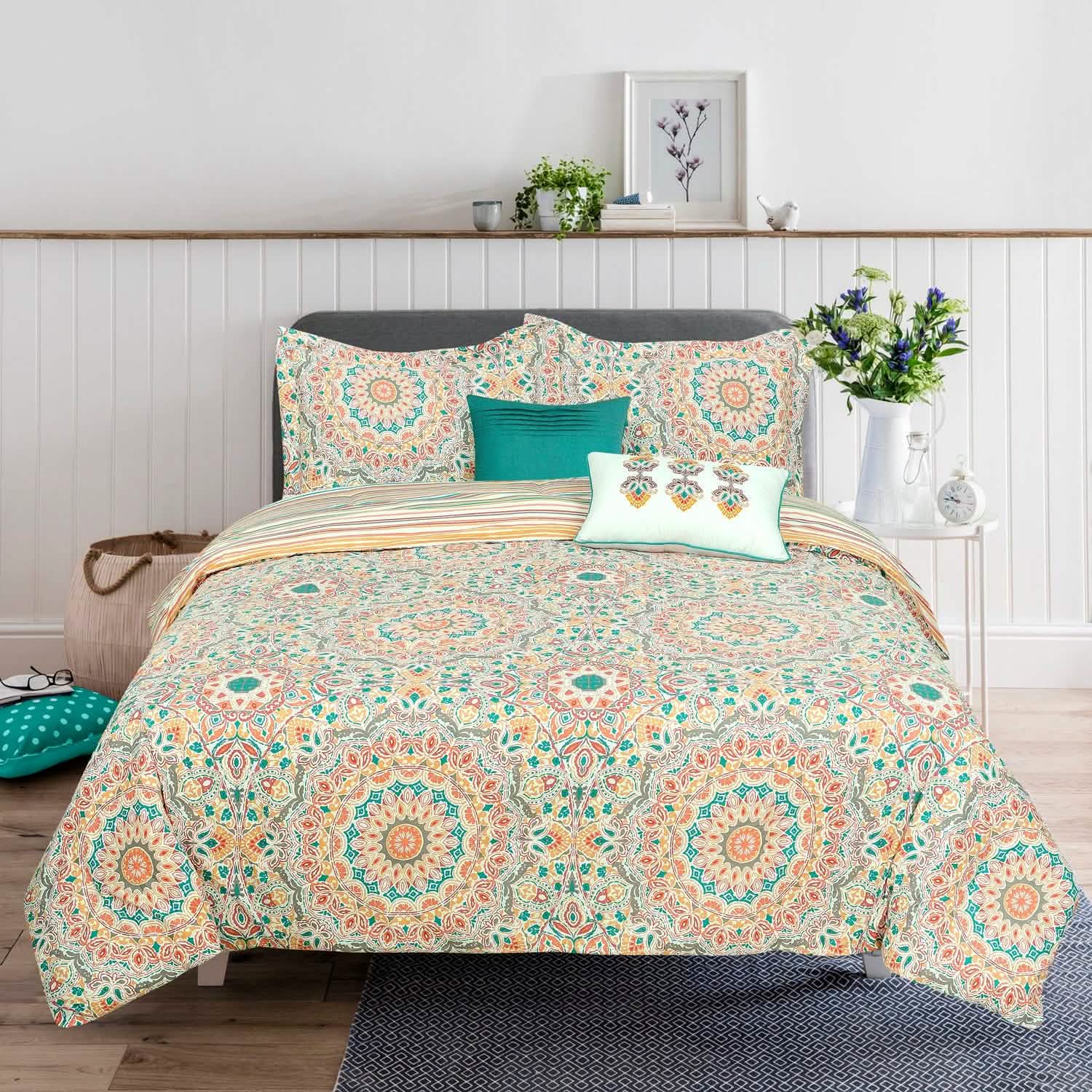 5-Piece: Sloane Street Cozumel Medallion Comforter Set